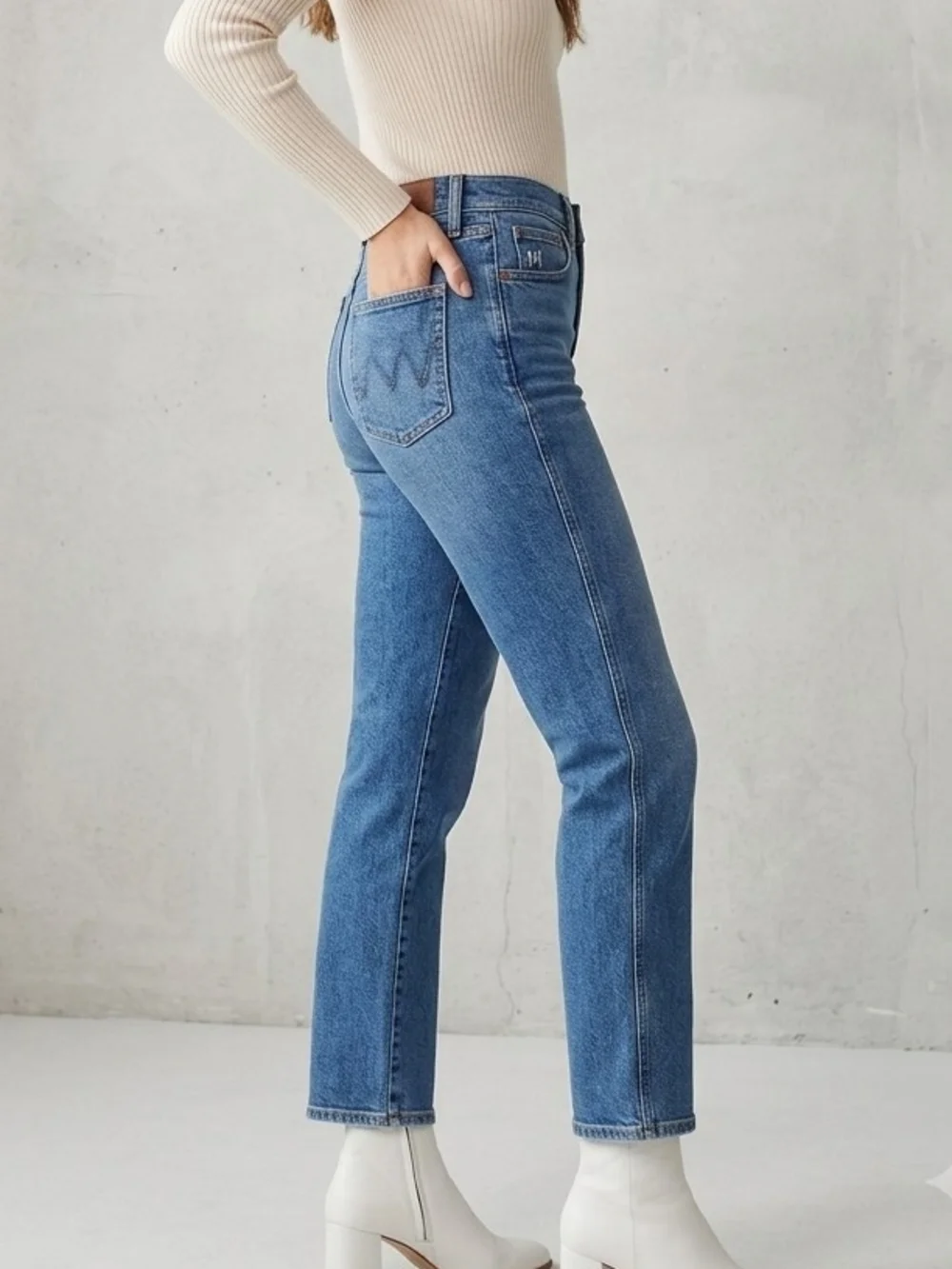 Madewell Stovepipe High Rise Straight Leg Jeans Size 26 Medium Wash Denim